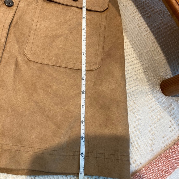 Banana Republic Factory's Portia Vegan Suede Skirt Color: Dark Camel Size: 4 - Picture 6 of 6